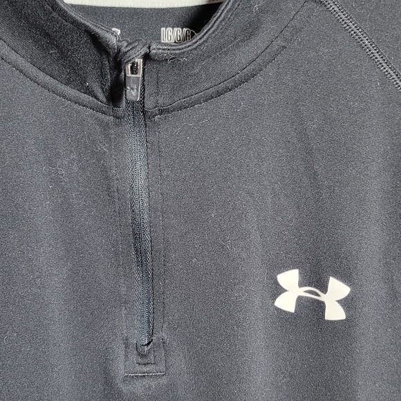 Under Armour heat gear large loose fit pull over 1/4 zip black - Picture 3 of 5